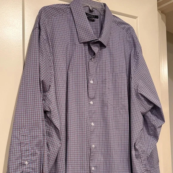 Synergy Performance Red and Blue Checkered Men's Shirt - Picture 6 of 7